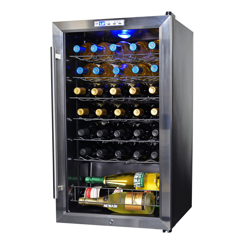 NewAir 33 Bottle Single Zone Freestanding Wine Cooler & Reviews Wayfair
